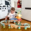 TOOKY TOY Drewniany Muzyczny Tor Kulkowy Kulodrom 44 el. Pastelowe