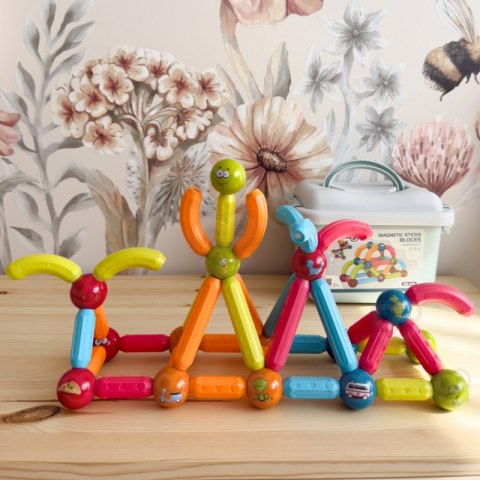 WOOPIE Magnetyczne Klocki Konstrukcyjne Edukacyjne 52 el. WOOPIE Magnetyczne Klocki Konstrukcyjne Edukacyjne 52 el.