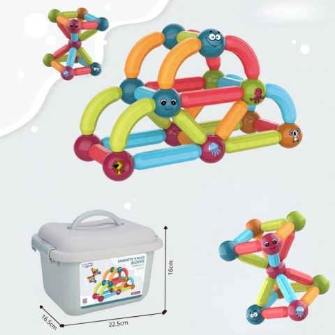 WOOPIE Magnetyczne Klocki Konstrukcyjne Edukacyjne 52 el. WOOPIE Magnetyczne Klocki Konstrukcyjne Edukacyjne 52 el.