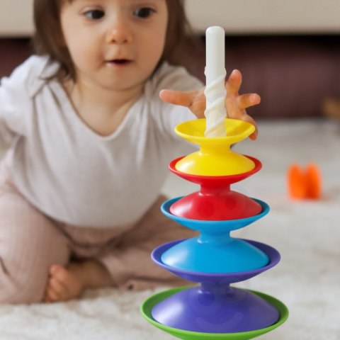 WOOPIE BABY Kolorowa Wieża Układanka Piramidka Edukacyjna 18m+ WOOPIE BABY Kolorowa Wieża Układanka Piramidka Edukacyjna 18m+