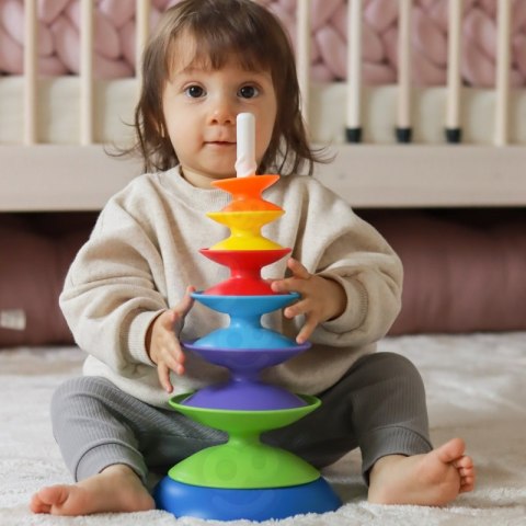 WOOPIE BABY Kolorowa Wieża Układanka Piramidka Edukacyjna 18m+ WOOPIE BABY Kolorowa Wieża Układanka Piramidka Edukacyjna 18m+