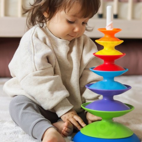 WOOPIE BABY Kolorowa Wieża Układanka Piramidka Edukacyjna 18m+ WOOPIE BABY Kolorowa Wieża Układanka Piramidka Edukacyjna 18m+