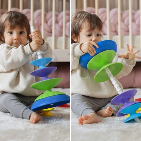 WOOPIE BABY Kolorowa Wieża Układanka Piramidka Edukacyjna 18m+ WOOPIE BABY Kolorowa Wieża Układanka Piramidka Edukacyjna 18m+