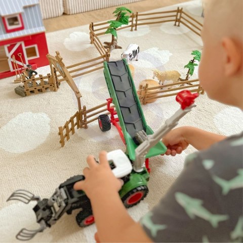 WOOPIE Zestaw Maszyn Rolniczych Traktor Ciągnik Zagroda Mini Farma Osada Rolnicy Skala: 1:24 WOOPIE Zestaw Maszyn Rolniczych Traktor Ciągnik Zagroda Mini Farma Osada Rolnicy Skala: 1:24