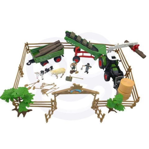 WOOPIE Zestaw Maszyn Rolniczych Traktor Ciągnik Zagroda Mini Farma Osada Rolnicy Skala: 1:24 WOOPIE Zestaw Maszyn Rolniczych Traktor Ciągnik Zagroda Mini Farma Osada Rolnicy Skala: 1:24