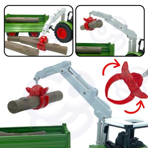 WOOPIE Zestaw Maszyn Rolniczych Traktor Ciągnik Zagroda Mini Farma Osada Rolnicy Skala: 1:24 WOOPIE Zestaw Maszyn Rolniczych Traktor Ciągnik Zagroda Mini Farma Osada Rolnicy Skala: 1:24
