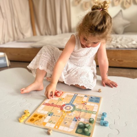WOOPIE GREEN Gry Planszowe Logiczne 2w1 Ludo Chińczyk + Węże i Drabiny WOOPIE GREEN Gry Planszowe Logiczne 2w1 Ludo Chińczyk + Węże i Drabiny