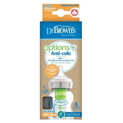 Butelka szklana 150ml szeroka options DR BROWNS Butelka szklana 150ml szeroka options DR BROWNS