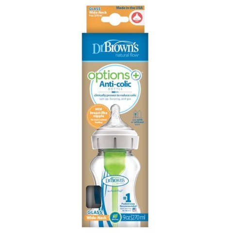 Butelka szklana 270ml szeroka options DR BROWNS Butelka szklana 270ml szeroka options DR BROWNS