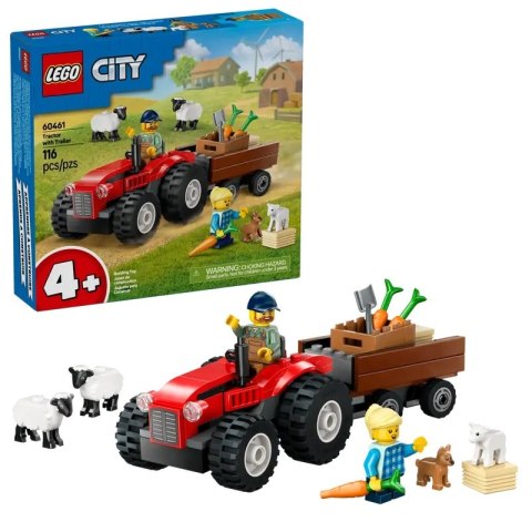 CITY CZERWONY TRAKTOR Z PRZYCZ CITY CZERWONY TRAKTOR Z PRZYCZ