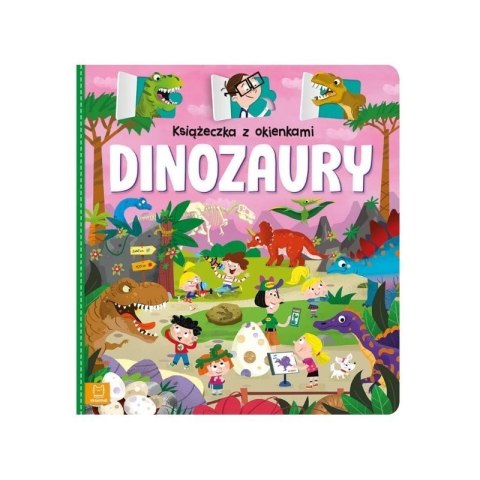 Książka z okienkami dinozaury AKSJOMAT Książka z okienkami dinozaury AKSJOMAT