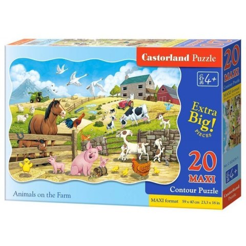 Puzzle 20el.maxi animals farm CASTOR Puzzle 20el.maxi animals farm CASTOR