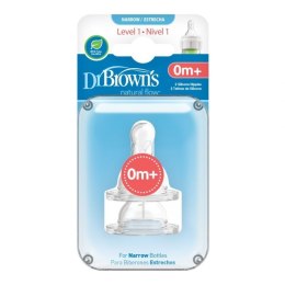 Smoczki 1 standard silikon 2 szt 0m+ DR BROWNS