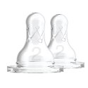 Smoczki 2 standard silicon 2 szt 3m+ DR BROWNS