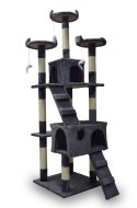 Drapak dla kota 170 cm ciemnoszary domek platformy legowisko zabawki sizal