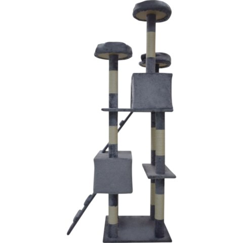 Drapak dla kota 170 cm jasno szary domek legowisko sizal zabawki stabilny Drapak dla kota 170 cm jasno szary domek legowisko sizal zabawki stabilny