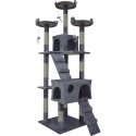 Drapak dla kota 170 cm jasno szary domek legowisko sizal zabawki stabilny