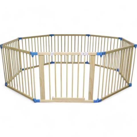 Drewniany Kojec dla Dziecka Ø150 cm Naturalne Drewno Bezpieczny i Stabilny Drewniany Kojec dla Dziecka Ø150 cm Naturalne Drewno Bezpieczny i Stabilny