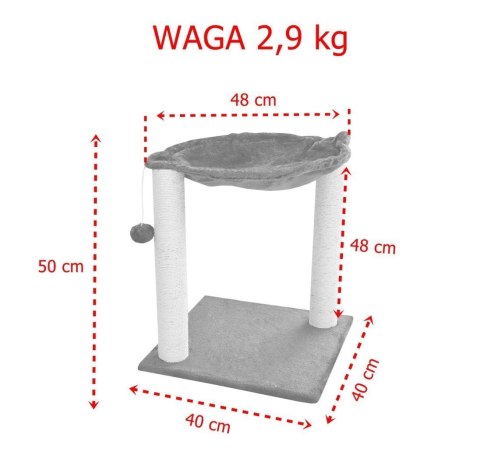 LEGOWISKO DLA KOTA HAMAK Z DRAPAKIEM PLUSZOWE STABILNE ZABAWKA BRĄZ LEGOWISKO DLA KOTA HAMAK Z DRAPAKIEM PLUSZOWE STABILNE ZABAWKA BRĄZ