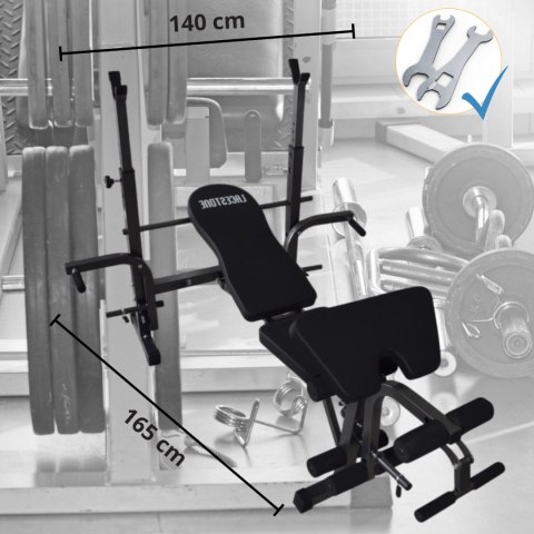 Ławka do ćwiczeń treningowych regulowana składana na klatkę nogi biceps Ławka do ćwiczeń treningowych regulowana składana na klatkę nogi biceps