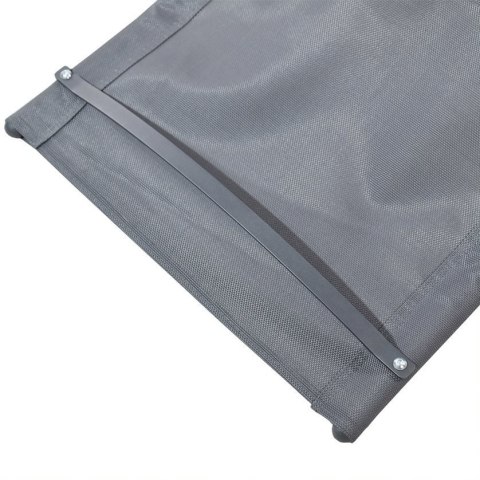 Leżak ogrodowy 160x62 cm textilene stalowy odporny UV 150 kg Szary Leżak ogrodowy 160x62 cm textilene stalowy odporny UV 150 kg Szary