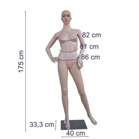 Manekin Damski Pełnopostaciowy 175CM Wystawowy Sklepowy Stalowa Podstawa Manekin Damski Pełnopostaciowy 175CM Wystawowy Sklepowy Stalowa Podstawa