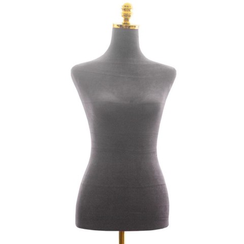 Manekin krawiecki damski szary welurowy regulowany lekki butik stabilny Manekin krawiecki damski szary welurowy regulowany lekki butik stabilny