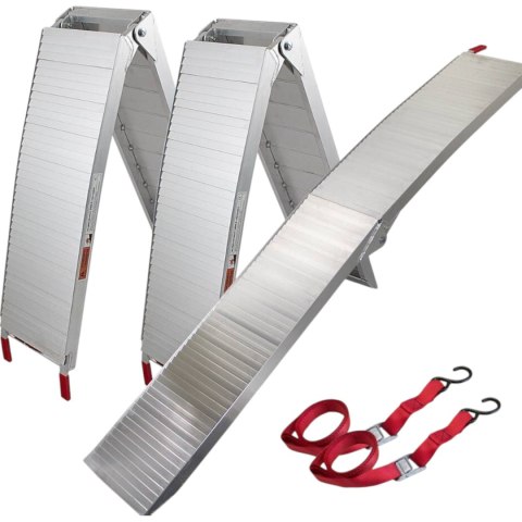 Najazdy rampy aluminiowe składane 680kg 2 sztuki motocykle quady maszyny Najazdy rampy aluminiowe składane 680kg 2 sztuki motocykle quady maszyny