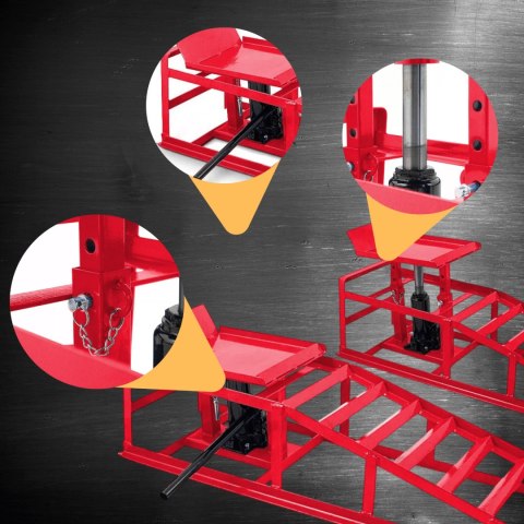 Podnośnik hydrauliczny rampy 2x 2000 kg regulowane auto serwis warsztat Podnośnik hydrauliczny rampy 2x 2000 kg regulowane auto serwis warsztat