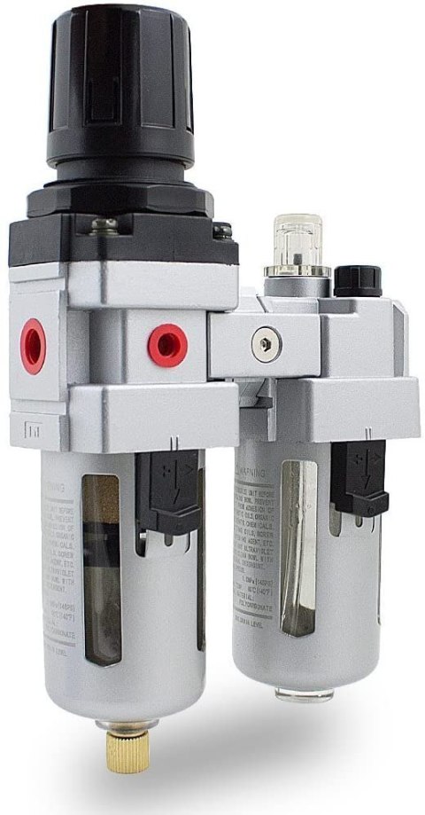 Reduktor ciśnienia z filtrem sprężonego powietrza 1/4" manometr Reduktor ciśnienia z filtrem sprężonego powietrza 1/4" manometr