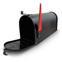 Skrzynka pocztowa usa postmail czarna stalowa amerykańska z flaga listy