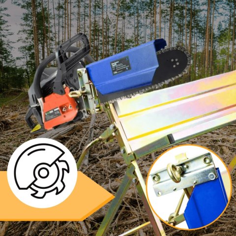 Stojak do cięcia drewna Koziołek do drewna z uchwytem na piłę 45cm 120kg Stojak do cięcia drewna Koziołek do drewna z uchwytem na piłę 45cm 120kg