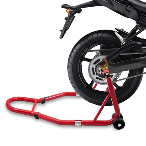 Stojak motocyklowy tylnego koła stalowy 250kg regulowany CERTYFIKOWANY Stojak motocyklowy tylnego koła stalowy 250kg regulowany CERTYFIKOWANY