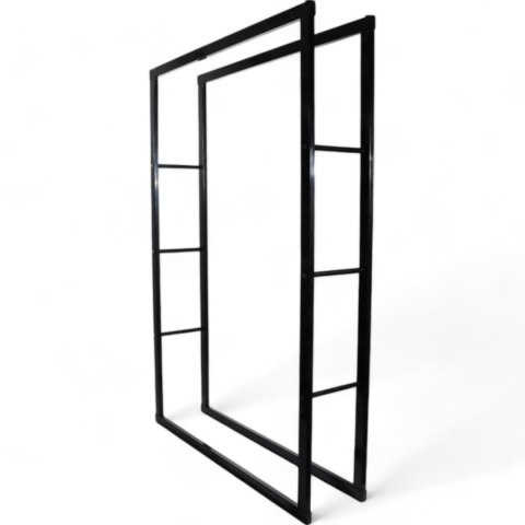 Stojak na Drewno Kominkowe Bituxx Stalowy Nowoczesny Design 150cm Stojak na Drewno Kominkowe Bituxx Stalowy Nowoczesny Design 150cm