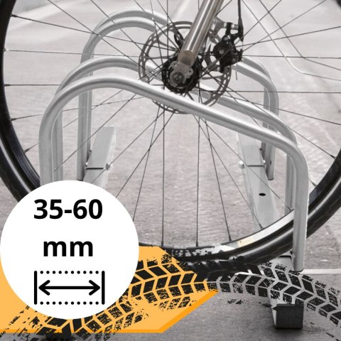 Stojak rowerowy na 5 rowerów uniwersalny opony 35-60mm ścienny podłogowy Stojak rowerowy na 5 rowerów uniwersalny opony 35-60mm ścienny podłogowy