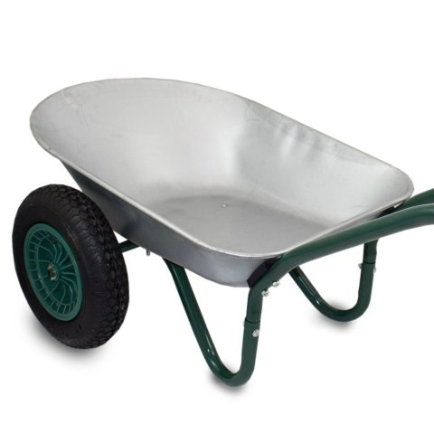 Taczka 100l stal ocynkowana koło pneumatyczne 40cm udźwig 150kg lekka 12kg Taczka 100l stal ocynkowana koło pneumatyczne 40cm udźwig 150kg lekka 12kg