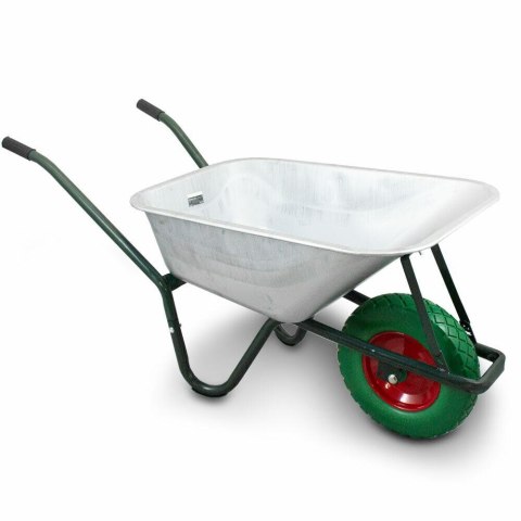 Taczka budowlana 100l 250kg z kołem pu 40cm stalowa misa lekka Taczka budowlana 100l 250kg z kołem pu 40cm stalowa misa lekka