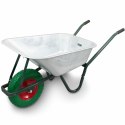 Taczka budowlana 100l 250kg z kołem pu 40cm stalowa misa lekka