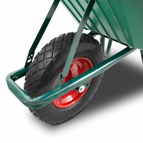 Taczka ogrodowa 100L 250kg misa PVC czarne koło PU Taczka ogrodowa 100L 250kg misa PVC czarne koło PU