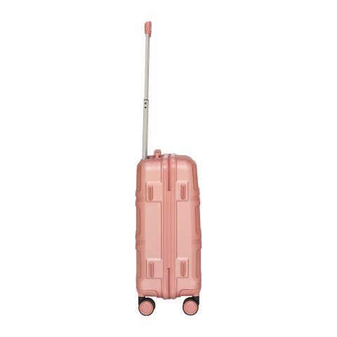 Walizka kabinowa pudrowy róż + kuferek ABS zestaw podróżny 56cm Walizka kabinowa pudrowy róż + kuferek ABS zestaw podróżny 56cm