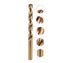 Wiertła kobaltowe 1-10mm 230el tytanowa powłoka skrzynka metalowa