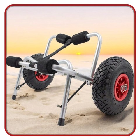 Wózek Transportowy do KAJAKA Pontonu ŁODZI DESKI SUP Składany Udźwig 70kg Wózek Transportowy do KAJAKA Pontonu ŁODZI DESKI SUP Składany Udźwig 70kg