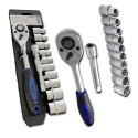 Zestaw narzędzi 12w1 grzechotka 1/2 nasadki 10-24 mm przedłużka 125 mm